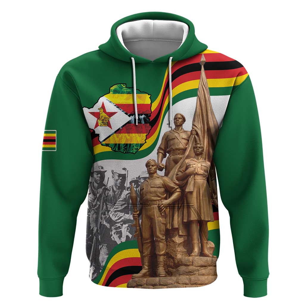 Happy Heroes Day Zimbabwe Hoodie Unity Freedom Work - African Pride
