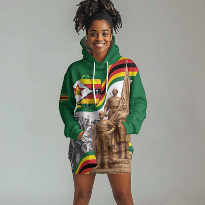 Happy Heroes Day Zimbabwe Hoodie Dress Unity Freedom Work - African Pride