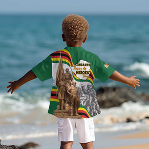Happy Heroes Day Zimbabwe Kid Hawaiian Shirt Unity Freedom Work - African Pride