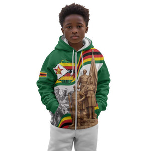 Happy Heroes Day Zimbabwe Kid Hoodie Unity Freedom Work - African Pride