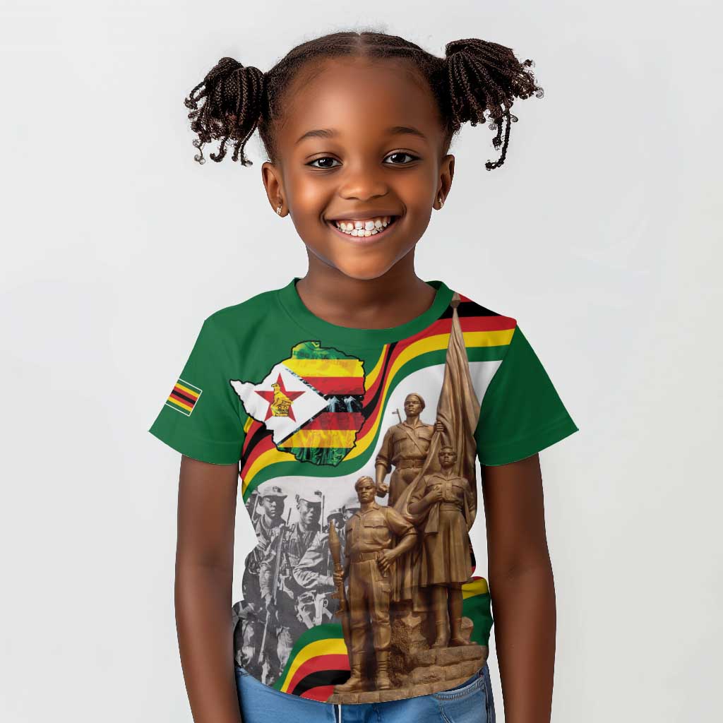 Happy Heroes Day Zimbabwe Kid T shirt Unity Freedom Work - African Pride