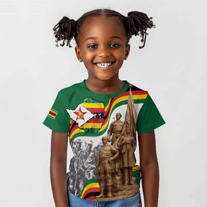Happy Heroes Day Zimbabwe Kid T shirt Unity Freedom Work - African Pride