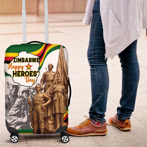 Happy Heroes Day Zimbabwe Luggage Cover Unity Freedom Work - African Pride
