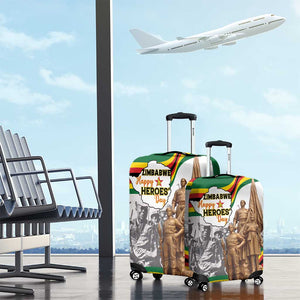 Happy Heroes Day Zimbabwe Luggage Cover Unity Freedom Work - African Pride