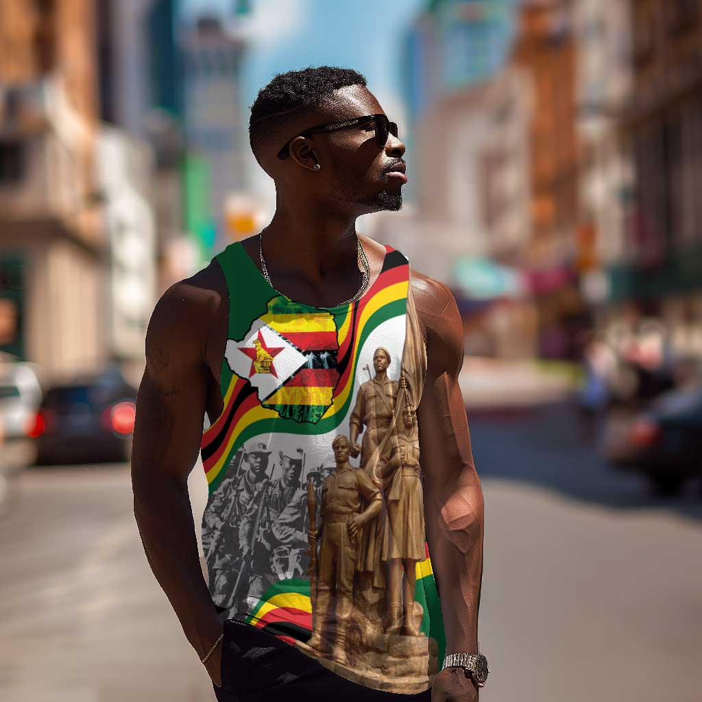 Happy Heroes Day Zimbabwe Men Tank Top Unity Freedom Work - African Pride