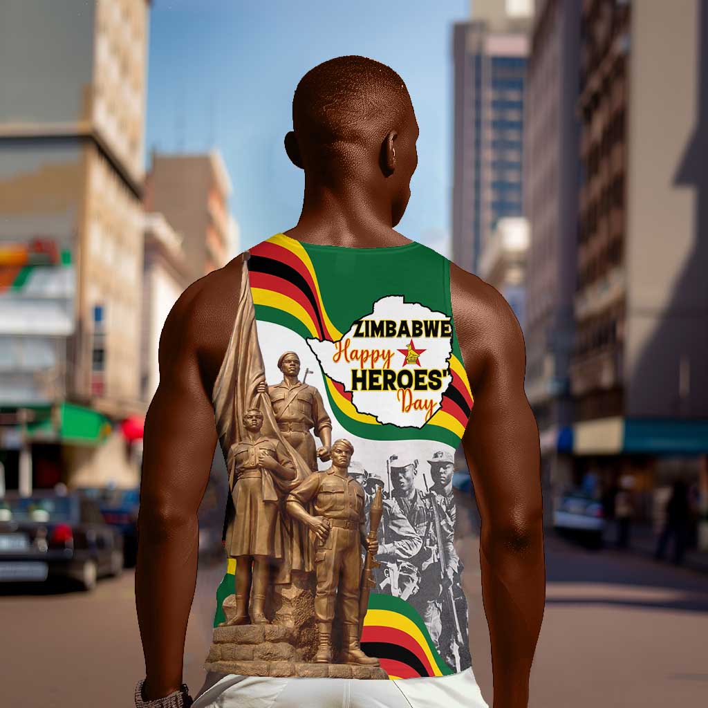 Happy Heroes Day Zimbabwe Men Tank Top Unity Freedom Work - African Pride