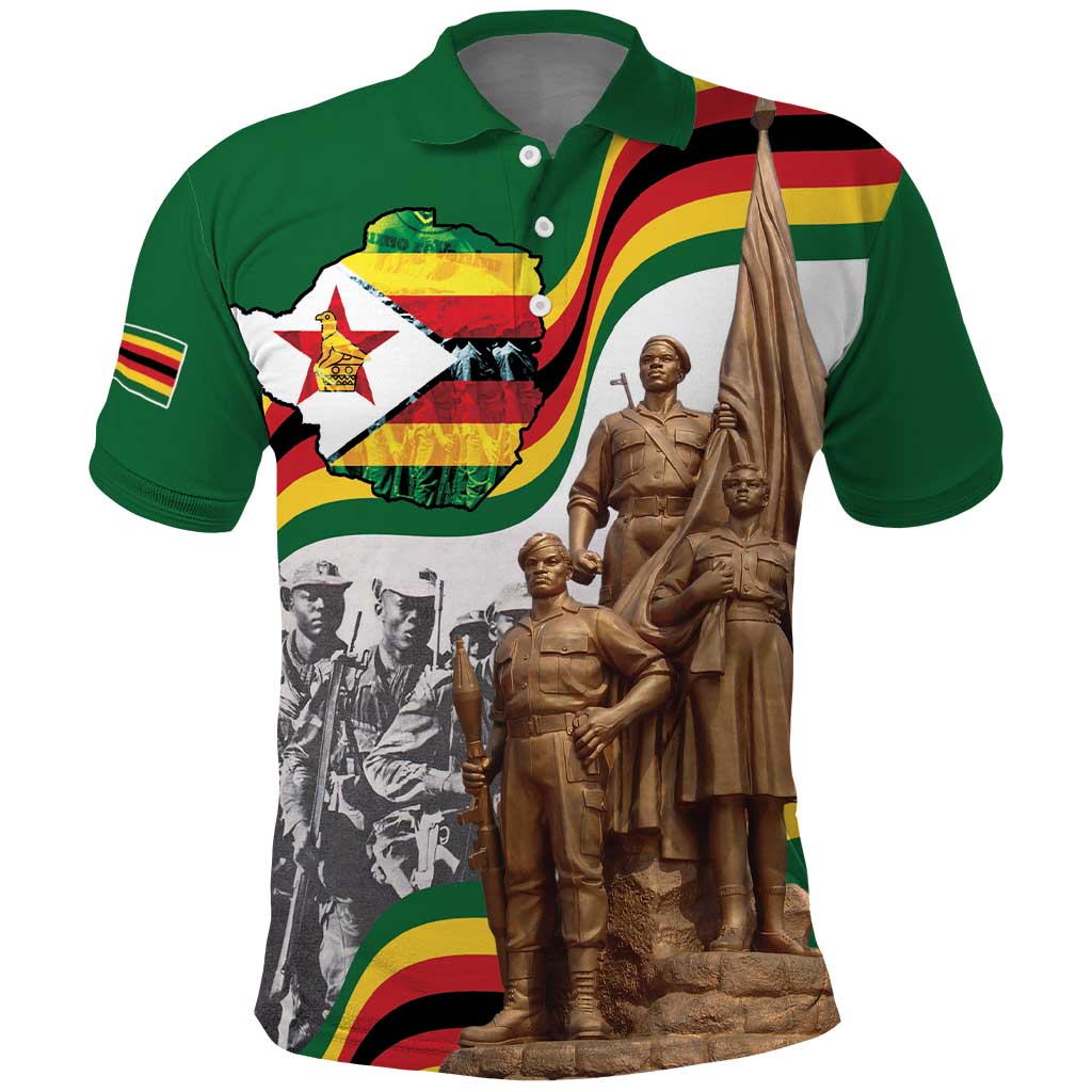 Happy Heroes Day Zimbabwe Polo Shirt Unity Freedom Work - African Pride