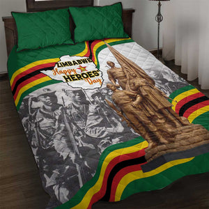 Happy Heroes Day Zimbabwe Quilt Bed Set Unity Freedom Work - African Pride