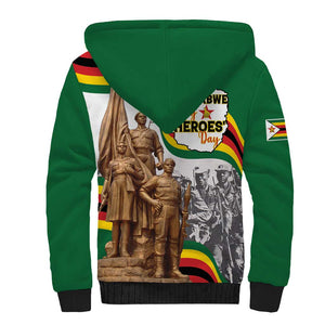 Happy Heroes Day Zimbabwe Sherpa Hoodie Unity Freedom Work - African Pride