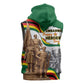 Happy Heroes Day Zimbabwe Sleeveless Zip Hoodie Unity Freedom Work - African Pride