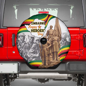 Happy Heroes Day Zimbabwe Spare Tire Cover Unity Freedom Work - African Pride