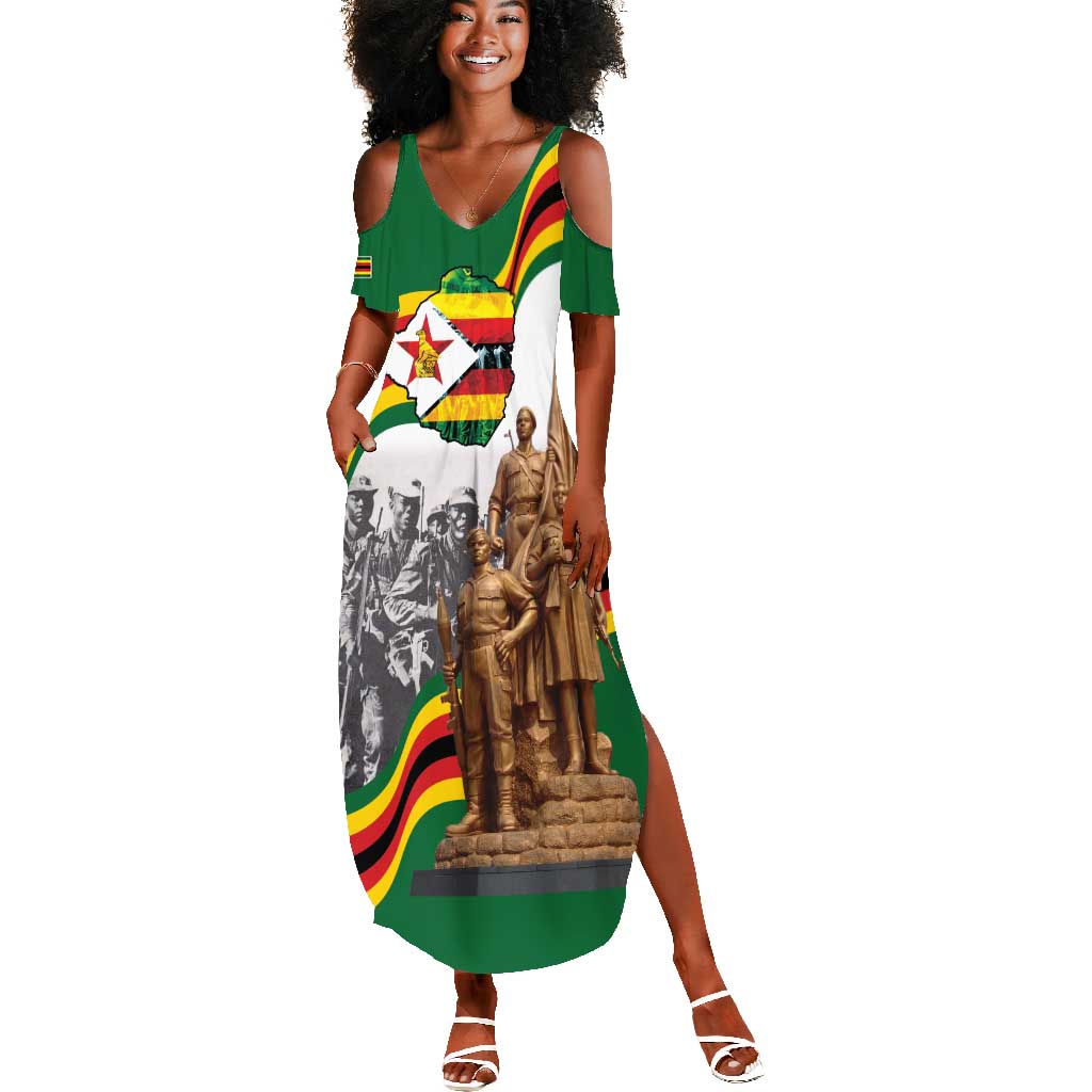 Happy Heroes Day Zimbabwe Summer Maxi Dress Unity Freedom Work - African Pride