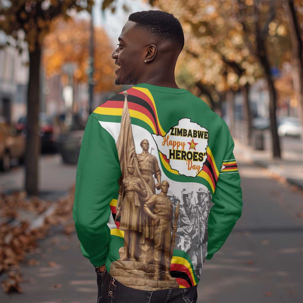 Happy Heroes Day Zimbabwe Sweatshirt Unity Freedom Work - African Pride