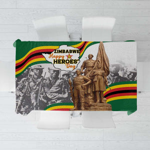 Happy Heroes Day Zimbabwe Tablecloth Unity Freedom Work - African Pride