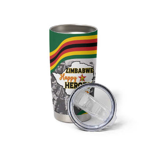 Happy Heroes Day Zimbabwe Tumbler Cup Unity Freedom Work - African Pride