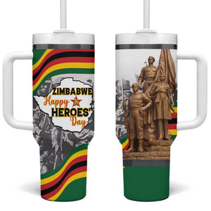 Happy Heroes Day Zimbabwe Tumbler With Handle Unity Freedom Work - African Pride