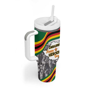 Happy Heroes Day Zimbabwe Tumbler With Handle Unity Freedom Work - African Pride