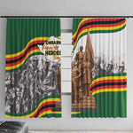 Happy Heroes Day Zimbabwe Window Curtain Unity Freedom Work - African Pride