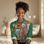 Happy Heroes Day Zimbabwe Women Casual Shirt Unity Freedom Work - African Pride