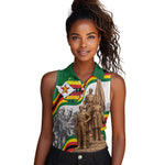 Happy Heroes Day Zimbabwe Women Sleeveless Polo Shirt Unity Freedom Work - African Pride