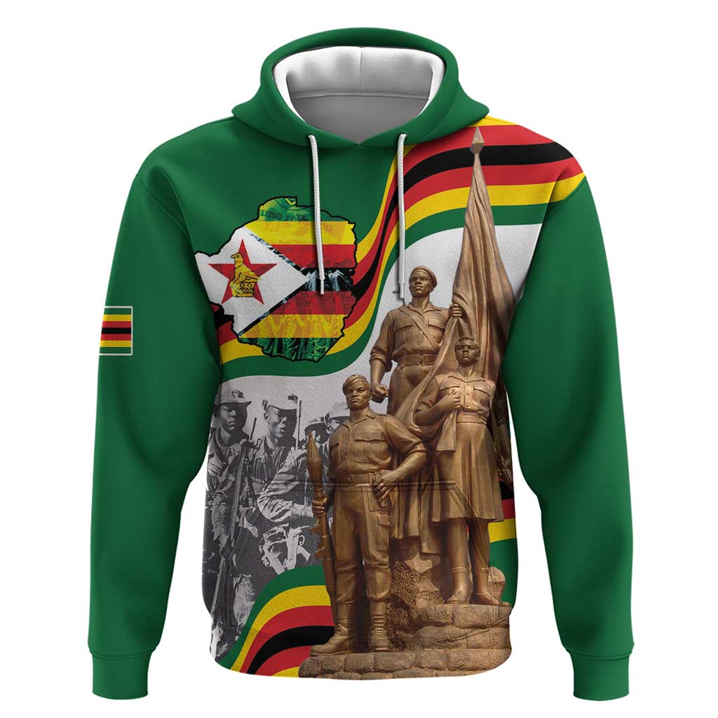 Happy Heroes Day Zimbabwe Zip Hoodie Unity Freedom Work - African Pride