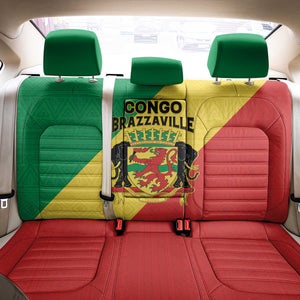 Republique du Congo Back Car Seat Cover Coat Of Arms African Pattern - African Pride
