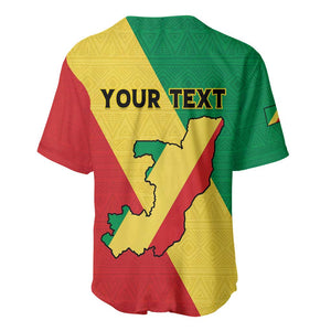 Personalized Republique du Congo Baseball Jersey Coat Of Arms African Pattern - African Pride