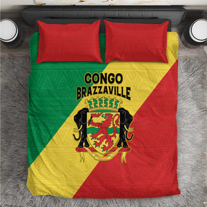 Republique du Congo Bedding Set Coat Of Arms African Pattern - African Pride