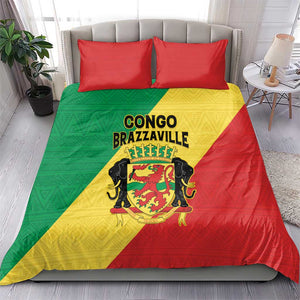 Republique du Congo Bedding Set Coat Of Arms African Pattern - African Pride