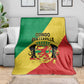 Republique du Congo Blanket Coat Of Arms African Pattern - African Pride
