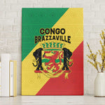 Republique du Congo Canvas Wall Art Coat Of Arms African Pattern - African Pride