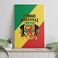 Republique du Congo Canvas Wall Art Coat Of Arms African Pattern - African Pride