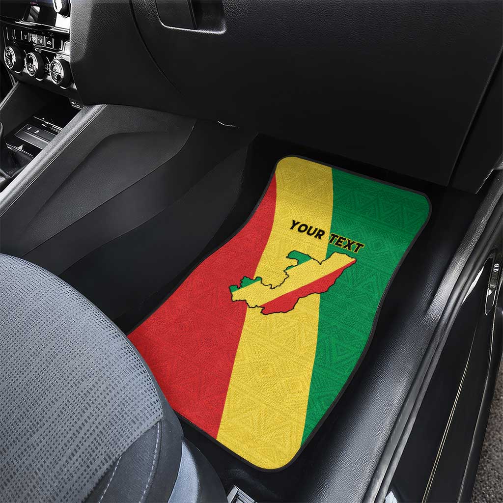 Republique du Congo Car Mats Coat Of Arms African Pattern - African Pride