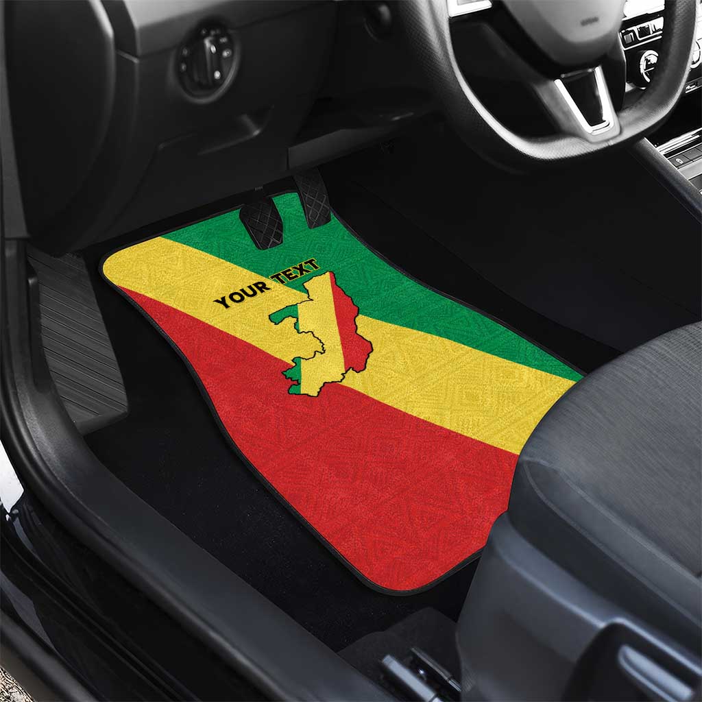 Republique du Congo Car Mats Coat Of Arms African Pattern - African Pride