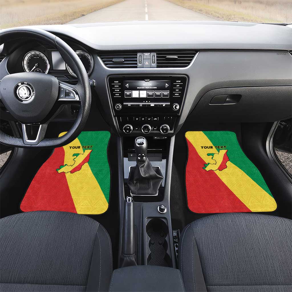 Republique du Congo Car Mats Coat Of Arms African Pattern - African Pride