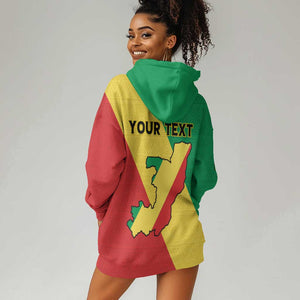 Personalized Republique du Congo Hoodie Dress Coat Of Arms African Pattern - African Pride