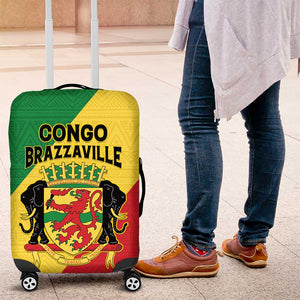 Republique du Congo Luggage Cover Coat Of Arms African Pattern - African Pride