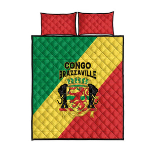 Republique du Congo Quilt Bed Set Coat Of Arms African Pattern - African Pride