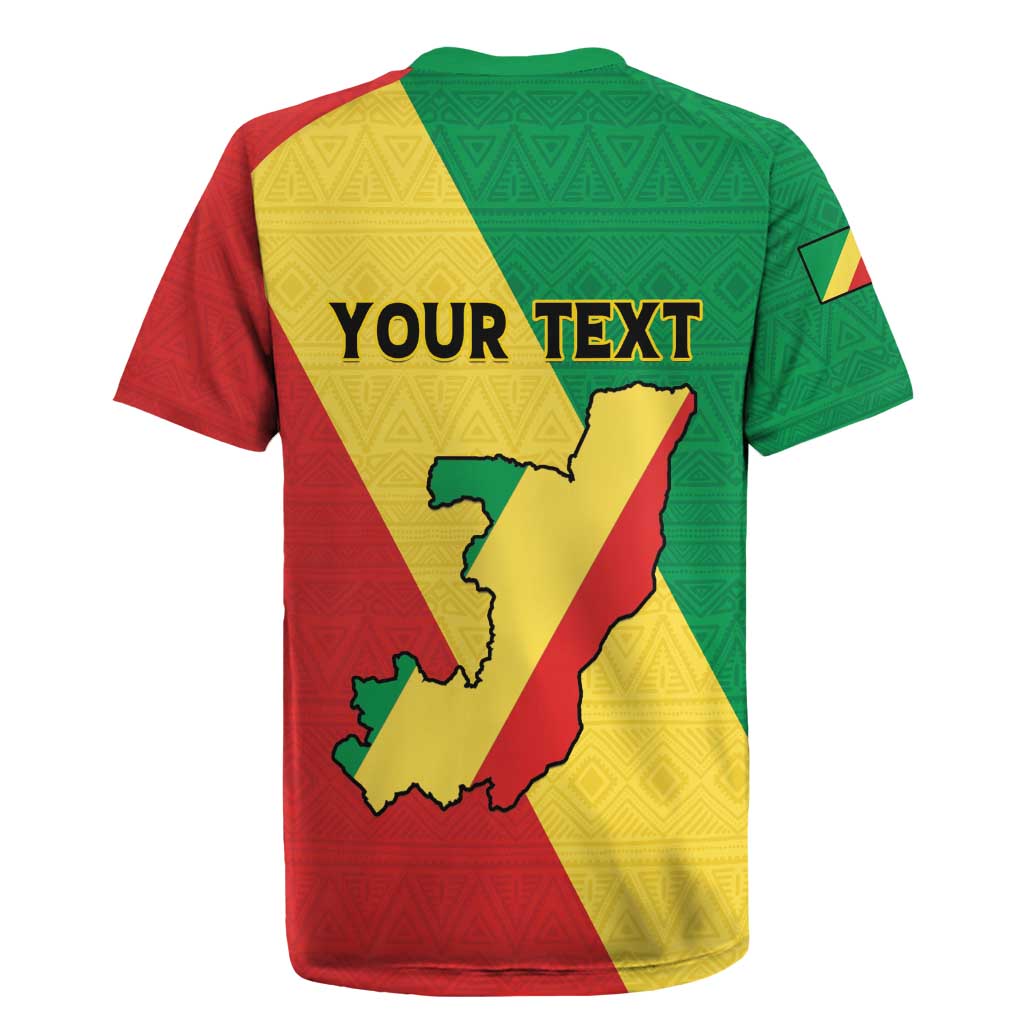 Personalized Republique du Congo Rugby Jersey Coat Of Arms African Pattern - African Pride