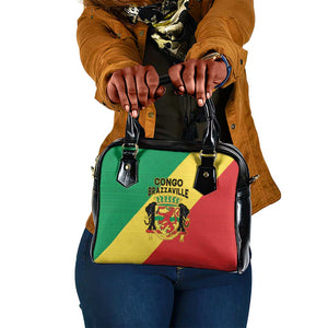 Republique du Congo Shoulder Handbag Coat Of Arms African Pattern - African Pride