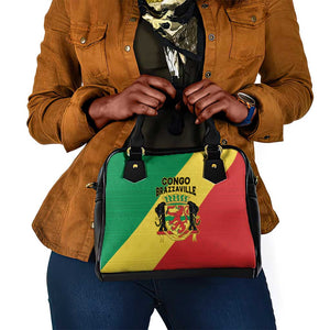 Republique du Congo Shoulder Handbag Coat Of Arms African Pattern - African Pride