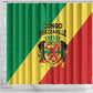 Republique du Congo Shower Curtain Coat Of Arms African Pattern - African Pride