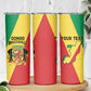 Personalized Republique du Congo Skinny Tumbler Coat Of Arms African Pattern - African Pride