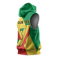Personalized Republique du Congo Sleeveless Hoodie Coat Of Arms African Pattern - African Pride