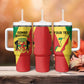 Personalized Republique du Congo Tumbler With Handle Coat Of Arms African Pattern - African Pride