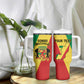 Personalized Republique du Congo Tumbler With Handle Coat Of Arms African Pattern - African Pride