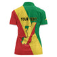 Personalized Republique du Congo Women Polo Shirt Coat Of Arms African Pattern - African Pride
