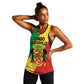 Personalized Republique du Congo Women Racerback Tank Coat Of Arms African Pattern - African Pride