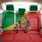 Personalized Congo-Brazzaville National Day Back Car Seat Cover Coat Of Arms With Map - African Pride