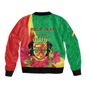 Personalized Congo-Brazzaville National Day Bomber Jacket Coat Of Arms With Map - African Pride